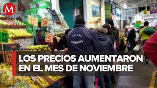 Inflación se ubica en 432 en noviembre según Inegi [upl. by Ameehs]