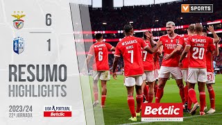 Resumo Benfica 61 Vizela Liga 2324 22 [upl. by Nyltak]