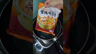 Nong Shim Instant Noodles Soup shortsspicynoodlesnoodlesnoodlesrecipe viral fyp [upl. by Htinek]