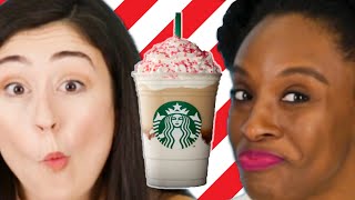 We Tried 15 Holiday Drinks From Starbucks [upl. by Rednave]