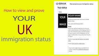 How to view and prove your immigration status in UK [upl. by Fransisco]