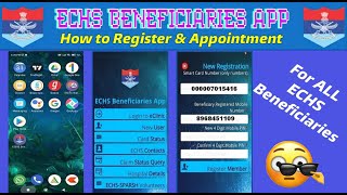 ECHS Beneficiaries App  How to Register amp Appointment 🤔  Good News for all Veterans 👍 [upl. by Maibach]