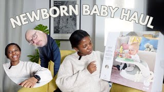 NEWBORN MUST HAVES BABY HAUL  UNBOXING WHAT WE GOT FOR BABY  BWWM interracial couple [upl. by Kirchner4]