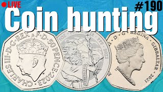 50p amp £2 Coin Hunting  Live 189 [upl. by Trebbor]