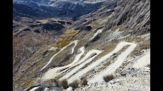 Chacaltaya downhill bicycle to Zongo Bolivia [upl. by Anitram296]