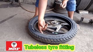 tubeless tyre fitting  tubeless tyre [upl. by Aitat]