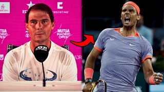 Rafael Nadal tras su victoria ante de minaur quotAun mantengo la esperanzaquot  Mutua Madrid Open 2024 [upl. by Oleic]