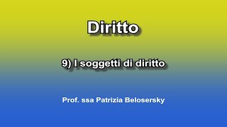 9 I soggetti di diritto [upl. by Neerac]