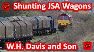 Shirebrook WH Davis and Son Shunting JSA Wagons [upl. by Natlus]