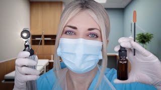 ASMR Ear Exam amp Ear Cleaning  Otoscope Fizzy Drops Ear Picking Brushing Latex Gloves Typing [upl. by Phyllida]