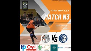 N3  ROC VAULX EN VELIN  RSC MOULINS  Championnat de France Rink Hockey  J1  20242025 [upl. by Aivataj]