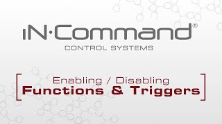 iN·Command®  1st Generation  Enabling  Disabling Functions amp Triggers [upl. by Mortie567]