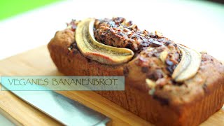 Bananenbrot Rezept Vegan Schokolade Walnüsse [upl. by Burta]