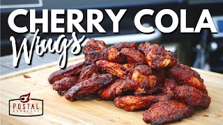 Cherry Cola Smoked Chicken Wings Recipe  How to BBQ Wings [upl. by Adnor]