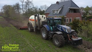 2022  Bouwland bemesten  van der Schors  New Holland T7270  Kaweco  Injecting slurry  Gülle [upl. by Marisa]