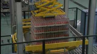 Handling of packaged beverages  KUKA Robot KR 500 [upl. by Netfa533]