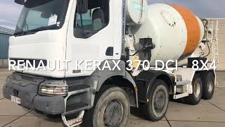 Degroote Trucks Renault Kerax 370 DCi  8x4 concrete mixer for sale [upl. by Glanville]