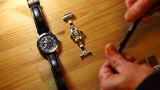 GAVOX  How to install a folding Clasp deployment buckle for your watch Here with a Gavox P40 [upl. by Nadabb724]