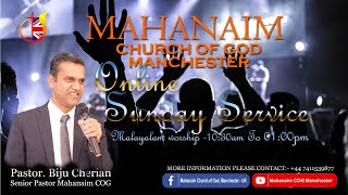 SUNDAY MALAYALAM WORSHIP MAHANAIM CHURCH OF GOD MANCHESTER [upl. by Namor]