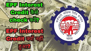 How to check EPF IntrestCredit  why EPF interest not credited [upl. by Eymaj]