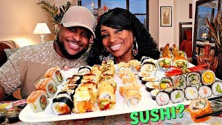 Sushi Mukbang with Nate [upl. by Adnamas]