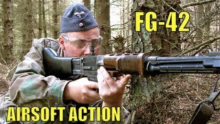 WWII Airsoft FG 42 M14 Sten M16 POW Scotland [upl. by Nodyarb]