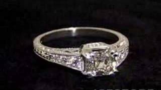 ANTIQUE STYLE ASSCHER DIAMOND ENGAGEMENT RING [upl. by Ellirehs]