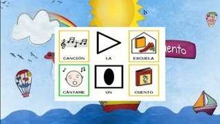 La Escuela canción infantil con pictogramas [upl. by Enilec]