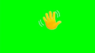 HAND WAVE 👋 HAND SIGN green screen animation  ALL INSERIES [upl. by Tteragram166]