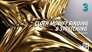 Cloth modify binding amp Stretching  3dsmax x tyflow tutorial [upl. by Selec]