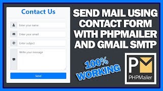 Send Mail Using Contact Form With PHPMailer and Gmail SMTP On Live Hosting Server [upl. by Anawd]