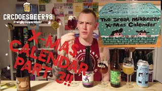 THE GREAT MIKKELLER XMAS CALENDAR Part 3  December 9th12th  CRCDOESBEER98  REVIEW [upl. by Ahsirkal]