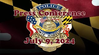 Bowie Police Press Conference July 9 2024 [upl. by Nerrak451]