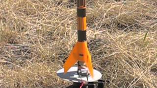 Estes Alpha III Launches with OnBoard RocketCam [upl. by Aihsit158]