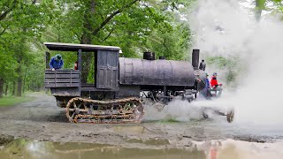 Starting Century Old Weird Steam Tractor [upl. by Jesher]