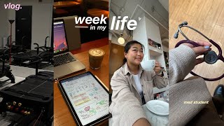 MED DIARIES  week in my life as a 2nd year med student 🎧🌱 realistic [upl. by Ahslek]