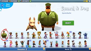 Subway Surfers  Guard and Dog Unlocked Update Mod  All Characters Unlocked and All Boards Gameplay [upl. by Veator849]