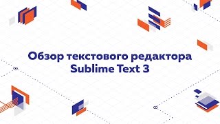 Обзор редактора кода Sublime Text 3 [upl. by Perlman]