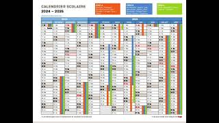 vacances scolaires dans les 3 zones durant toute lannée en France [upl. by Billen584]