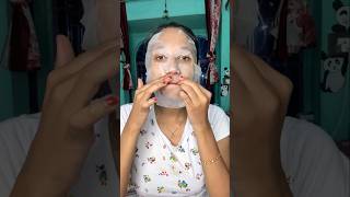 Sheet mask😷জ্বরের পর আমার মুখের অবস্থা খারাপ 🥹 shorts minivlog [upl. by Ynamad]