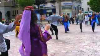 Palestinian Lajee Dabke troupe perform in Dundee introduced by Rich Wiles [upl. by Monafo]