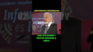 ¡ENCUENTRO HISTÓRICO CON GRITOS Y APLAUSOS RECIBEN A amlo EN PALACIO NACIONAL [upl. by Okun]