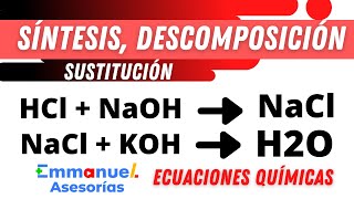 Reaciones Químicas Síntesis Desplazamiento Sencillo y Doble quimica [upl. by Rodgers]