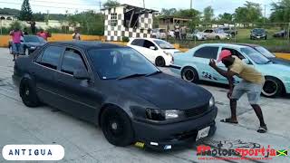 4age toyota corolla 111 vs 3sgte toyota Tercel  Antigua 🇦🇬  Drag Racing [upl. by Grane359]