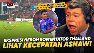 Reaksi Komentator Liga Thailand  Melihat Debut Asnawi Mangkualam Port Fc vs Muangthong [upl. by Oeflein]