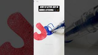 How to write July in Bubble Letters bubbleletters letteringtutorial letteringideas [upl. by Notniuq749]