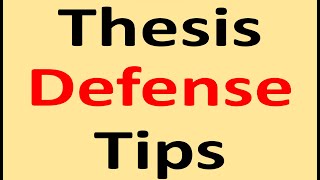 Thesis Defense Tips  Tips in Thesis Defense [upl. by Bullivant]