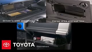 2007  2009 FJ Cruiser HowTo Storage Compartments  Toyota [upl. by Rauch133]