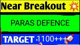 PARAS DEFENCE SHARE LATEST NEWS TODAYPARAS DEFENCE SHARE TARGETPARAS DEFENCE SHARE ANALYSIS [upl. by Cami]