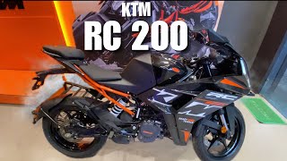 KTM RC200 2024 MODEL🔥  Full Walkaround and Details  New Design and Indicators [upl. by Enileqcaj]